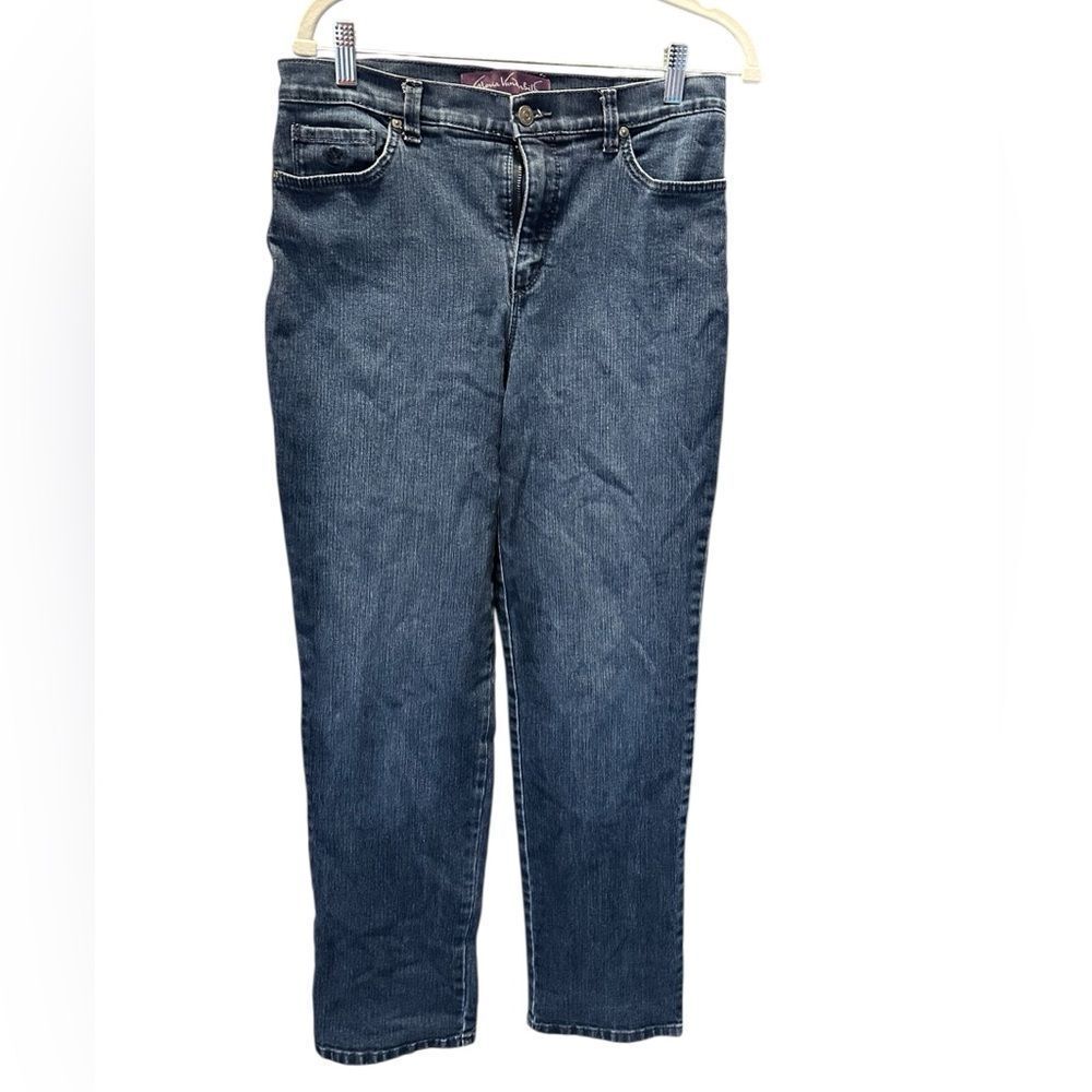 EUC Gloria Vanderbilt Women’s Classic Blue Denim Straight Leg Jeans - Size 8 - Picture 6 of 7